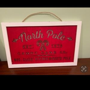 North Pole Christmas wall decor